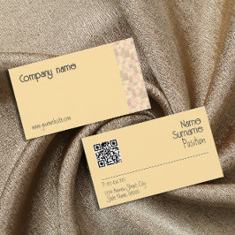 Geometrisch pastelbeige QR-Visitekaartje Visitekaartje