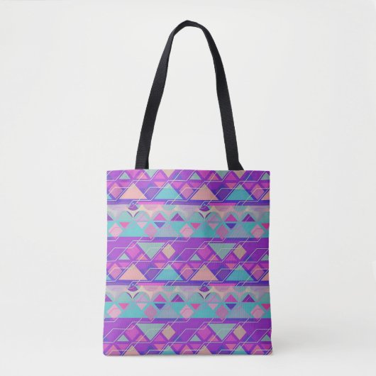 Geometrisch pastelpatroon Abstract Tote Bag (Voorkant)