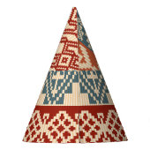 Geometrisch Patchwork Etnaadloos Patroon Feesthoedjes (Achterkant)