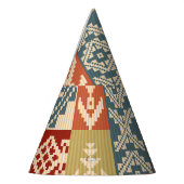 Geometrisch Patchwork Etnaadloos Patroon Feesthoedjes (Links)