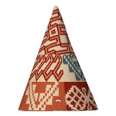 Geometrisch Patchwork Etnaadloos Patroon Feesthoedjes (Rechts)