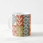 Geometrisch Patchwork Etnaadloos Patroon Koffiemok (Voorkant links)