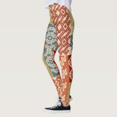 Geometrisch Patchwork Etnaadloos Patroon Leggings (Links)
