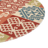 Geometrisch Patchwork Etnaadloos Patroon Snijplank (Hoek)