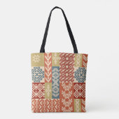 Geometrisch Patchwork Etnaadloos Patroon Tote Bag (Achterkant)