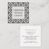 Geometrisch Patronvierkant Visitekaartje (Voorkant / Achterkant)