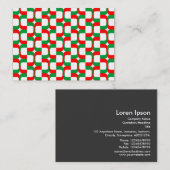 Geometrisch patroon 020614 - Rood en groen Visitekaartje (Voorkant / Achterkant)