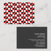 Geometrisch patroon 020614 - Rood en zwart Visitekaartje (Voorkant / Achterkant)