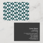 Geometrisch Patroon 020614 - Schaduwen van Groen Visitekaartje (Voorkant / Achterkant)