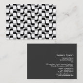 Geometrisch patroon 020614 - zwart en grijs visitekaartje (Voorkant / Achterkant)
