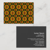 Geometrisch patroon 030614 - Amber, Red en Black Visitekaartje (Voorkant / Achterkant)