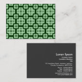 Geometrisch Patroon 030614 - Ghost Green op Dk Gre Visitekaartje (Voorkant / Achterkant)
