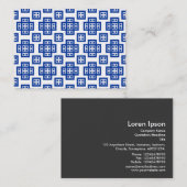 Geometrisch patroon 030614 - Navy Blue Visitekaartje (Voorkant / Achterkant)