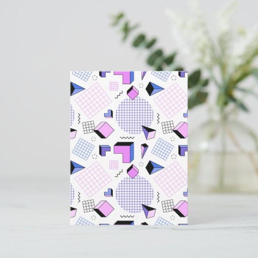 Geometrisch patroon 13 feestdagenkaart (Staand voorkant)