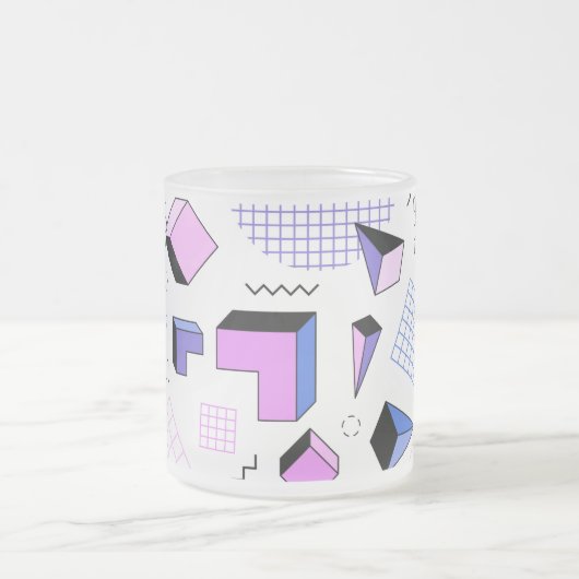 Geometrisch patroon 13 matglas koffiemok (Center)