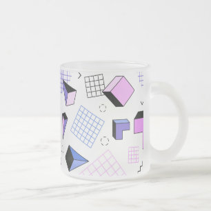 Geometrisch patroon 13 matglas koffiemok