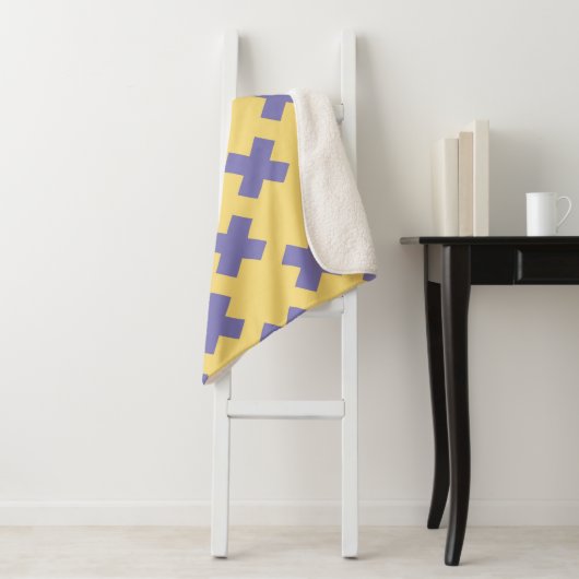 Geometrisch patroon 18 sherpa deken (In situ)