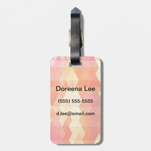 Geometrisch patroon 1 bagagelabel (Achterkant verticaal)