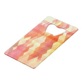 Geometrisch patroon 1 creditkaart flessenopener (Voorkant Gekanteld)