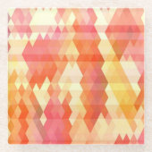 Geometrisch patroon 1 glazen onderzetter (Voorkant)