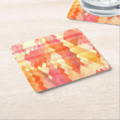 Geometrisch patroon 1 kartonnen onderzetters (Schuin)
