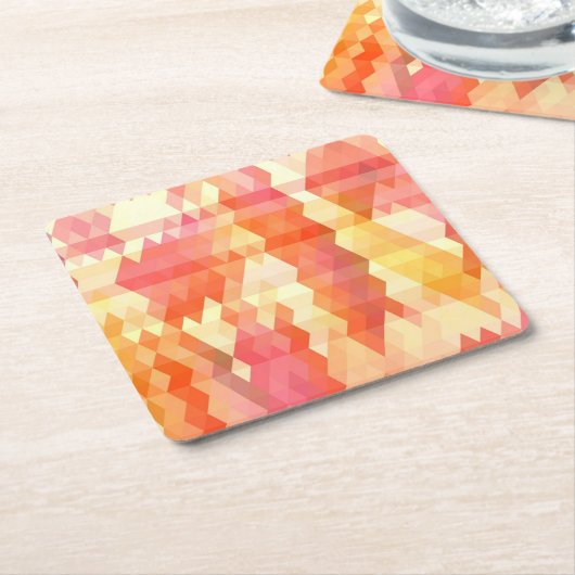 Geometrisch patroon 1 kartonnen onderzetters (Schuin)