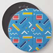 Geometrisch patroon 1 ronde button 6,0 cm (Voorkant /achterkant)