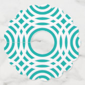 Geometrisch patroon 20 wijnglaslabel (Achterkant)