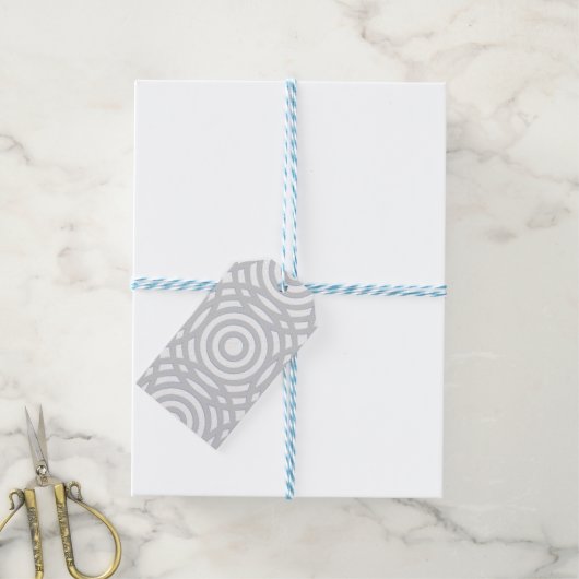 Geometrisch patroon 22 cadeaulabel (Met Touw)