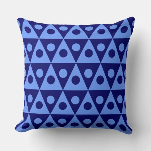 Geometrisch patroon 260514 - Babyblauw op Dp Navy Kussen (Voorkant)