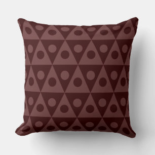 Geometrisch patroon 260514 - Schaduwen van bruin Kussen