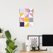 Geometrisch patroon 26 poster (Thuiskantoor)