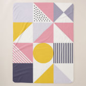 Geometrisch patroon 26 sherpa deken (Voorkant)