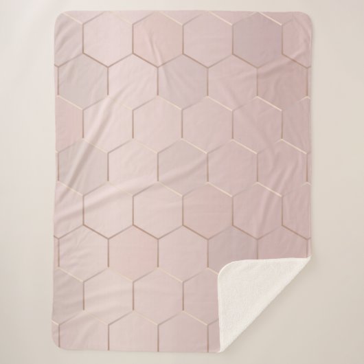 Geometrisch patroon 27 sherpa deken (Voorkant)