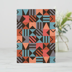 Geometrisch patroon 28 bedankkaart