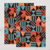 Geometrisch patroon 28 bedankkaart (Voorkant / Achterkant)