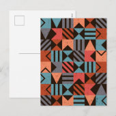 Geometrisch patroon 28 feestdagenkaart (Voorkant / Achterkant)