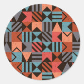 Geometrisch patroon 28 ronde sticker (Voorkant)