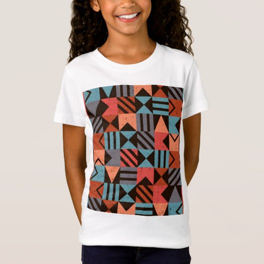 Geometrisch patroon 28 t-shirt (Voorkant)