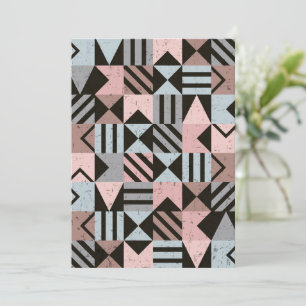 Geometrisch patroon 29 bedankkaart