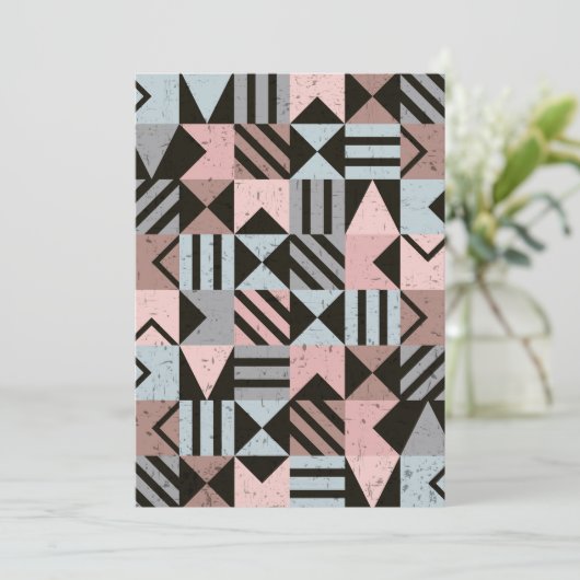Geometrisch patroon 29 bedankkaart (Staand voorkant)