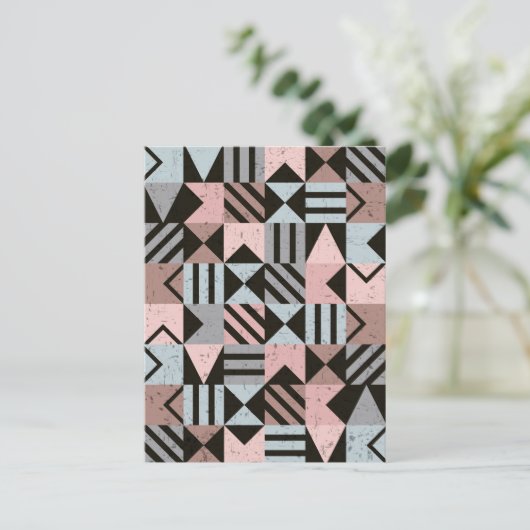 Geometrisch patroon 29 briefkaart (Staand voorkant)