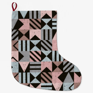 Geometrisch patroon 29 grote kerstsok