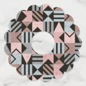 Geometrisch patroon 29 wijnglaslabel (Achterkant)