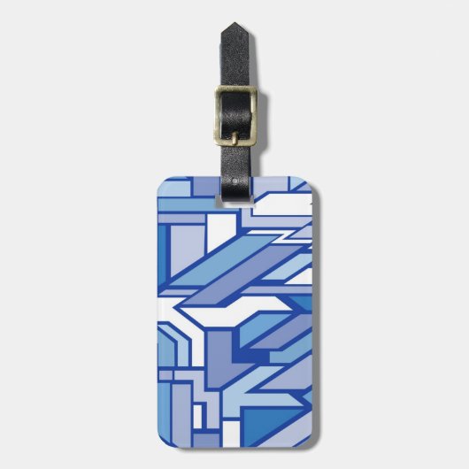 Geometrisch patroon 2 bagagelabel (Voorkant verticaal)