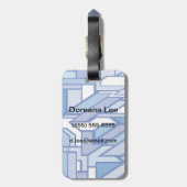 Geometrisch patroon 2 bagagelabel (Achterkant verticaal)