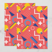 Geometrisch patroon 2 bedankkaart (Voorkant / Achterkant)