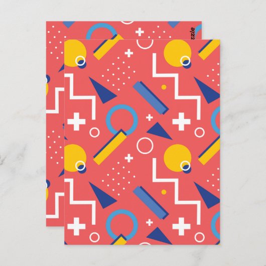 Geometrisch patroon 2 briefkaart (Voorkant / Achterkant)