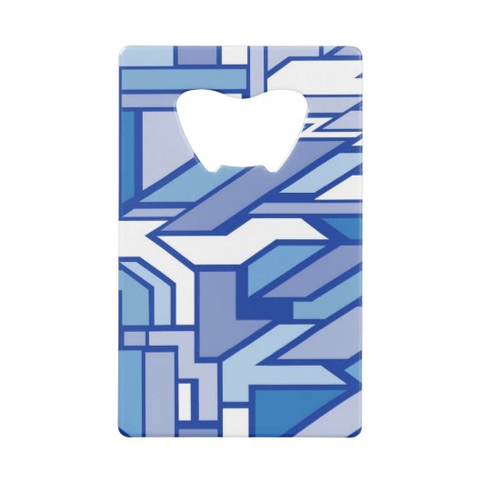 Geometrisch patroon 2 creditkaart flessenopener (Voorkant)