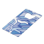 Geometrisch patroon 2 creditkaart flessenopener (Voorkant Gekanteld)